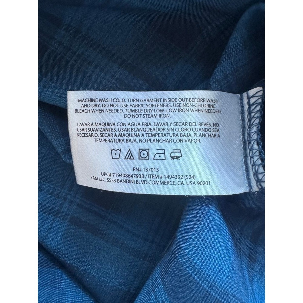 Orvis Button-Up Shirt Men's Large Blue Plaid Short Sleeve Fishing Outdoor - Picture 11 of 11